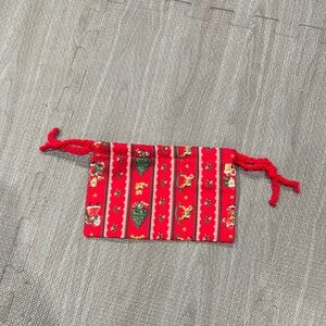Small Drawstring Christmas Pouch